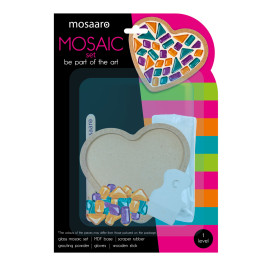 Набір для творчості скляна мозаїка «Серце» в блістері Mosaaro MA1007