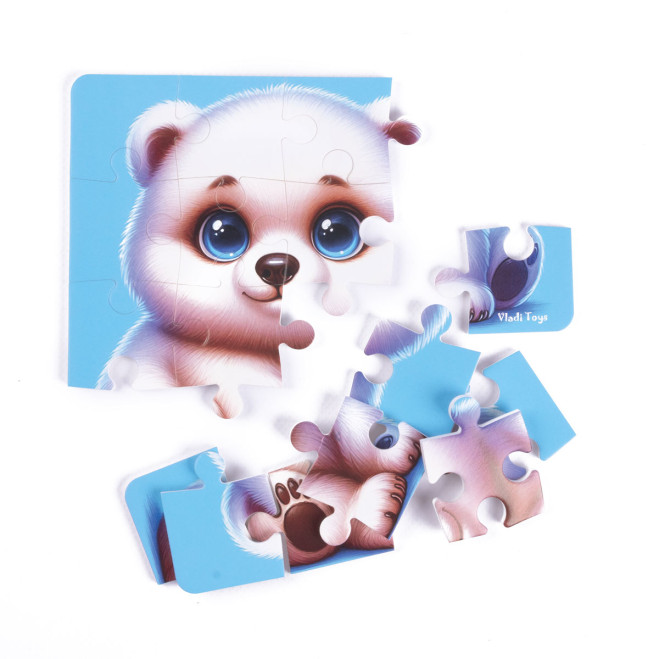 Гра розвиваюча Vladi Toys м'які пазли " Ведмедик та пінгвеня" VT1102-38