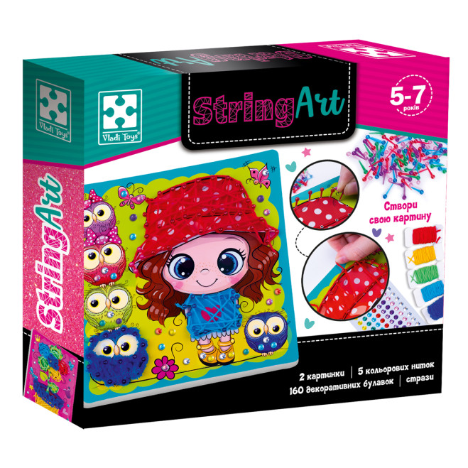 Набір для творчості Vladi Toys cтрінг арт. Сонячна прогулянка.VT4501-20
