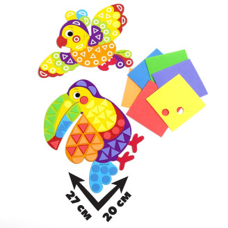Набір для творчості м'яка мозаїка фігурна «Тукан» Vladi Toys VT4511-02