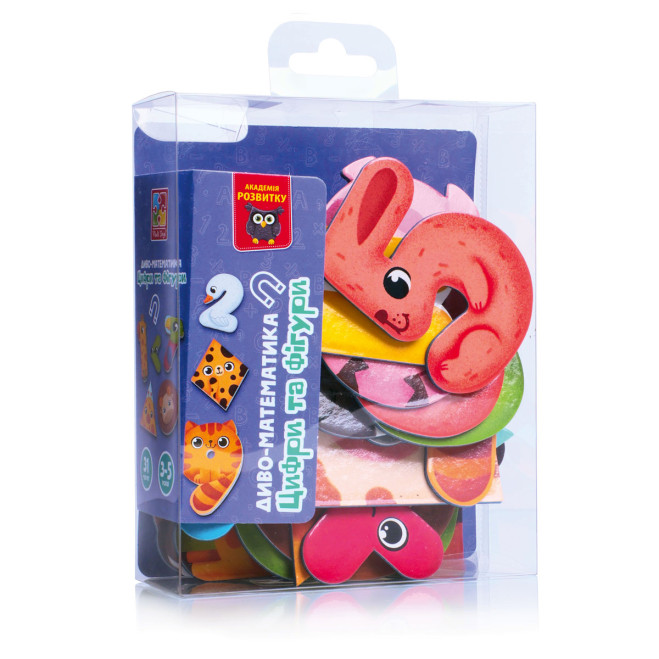 Гра розвиваюча Vladi Toys магнітна. Диво-математика. Цифри та фігури. VT5411-19