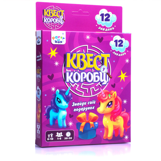 Гра настільна Vladi Toys розважальна. Квест у коробці. Єдиноріжки VT5902-01