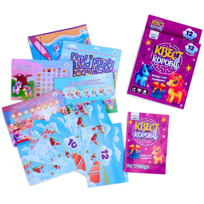 Гра настільна Vladi Toys розважальна. Квест у коробці. Єдиноріжки VT5902-01