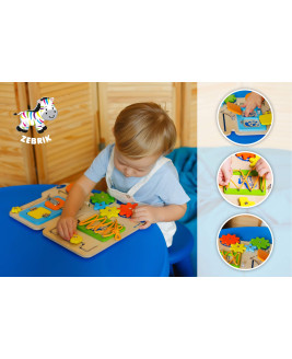 Бізіборд дерев'яний "Вантажівка" Vladi Toys ZB3001-01