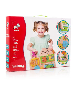 Бізіборд дерев'яний "Будиночок" Vladi Toys ZB3001-02